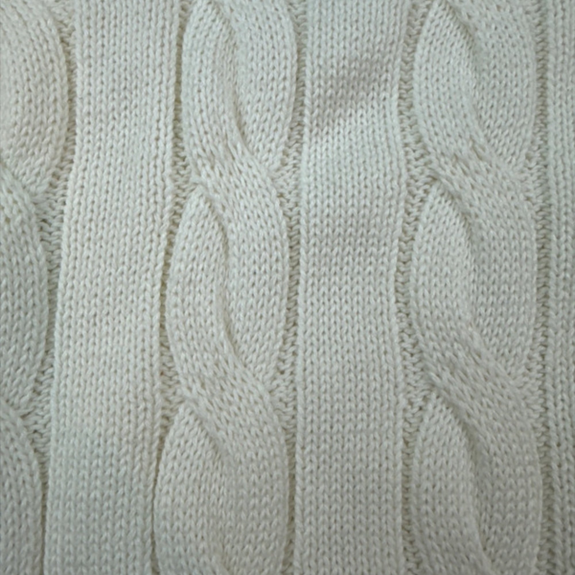 Polo Ralph Lauren creamy White cable knit 1/4 zip sweater