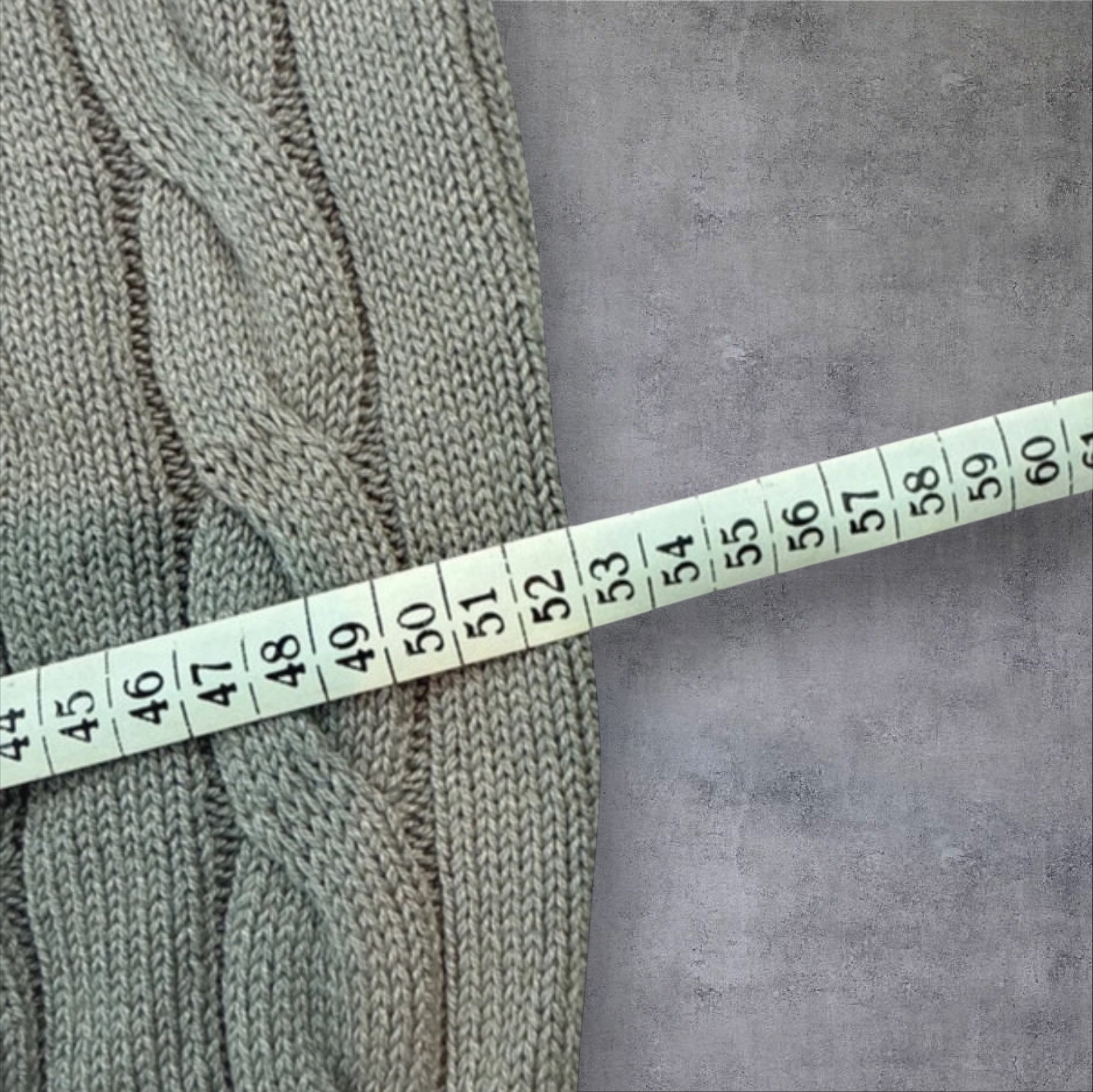 Polo Ralph Lauren grey cable knit 1/4 zip sweater