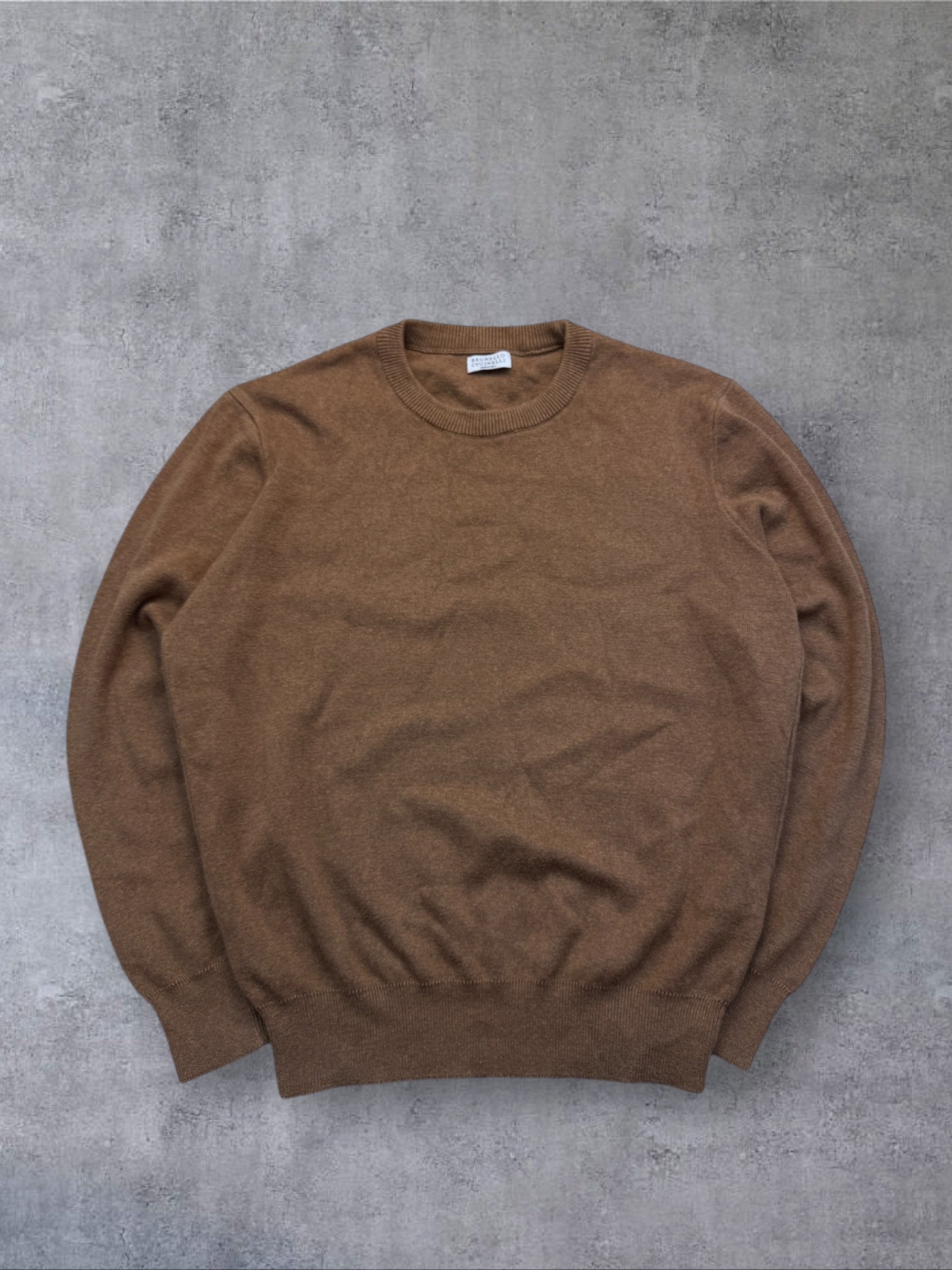 Brunello Cucinelli Crewneck Sweater – Brown (Size M, Made in Italy)
