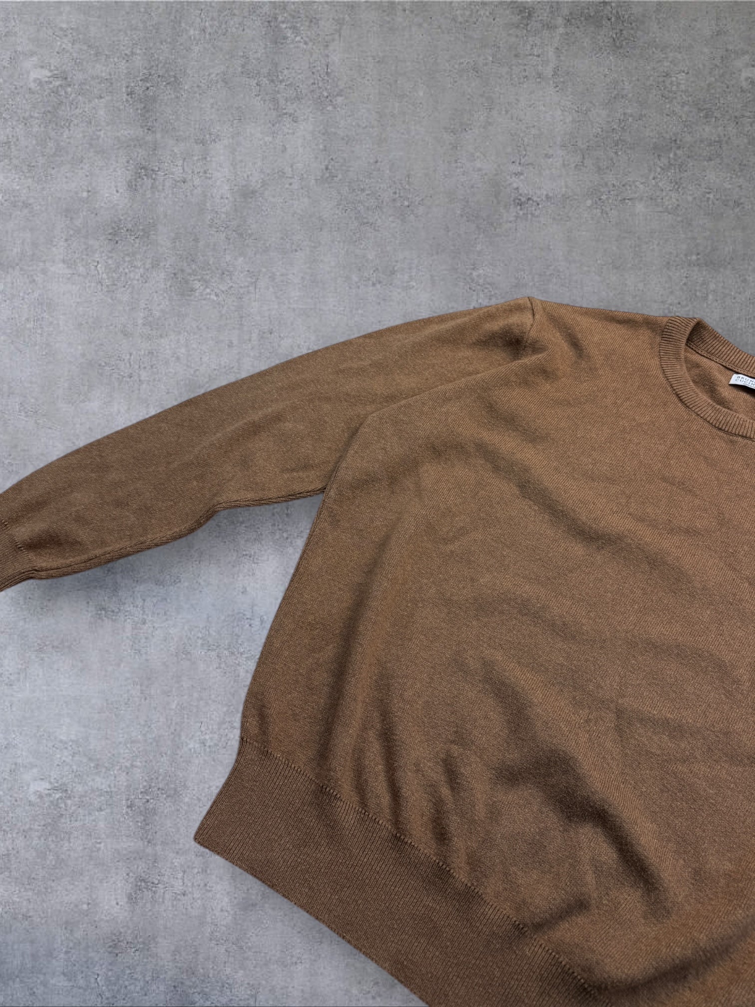 Brunello Cucinelli Crewneck Sweater – Brown (Size M, Made in Italy)