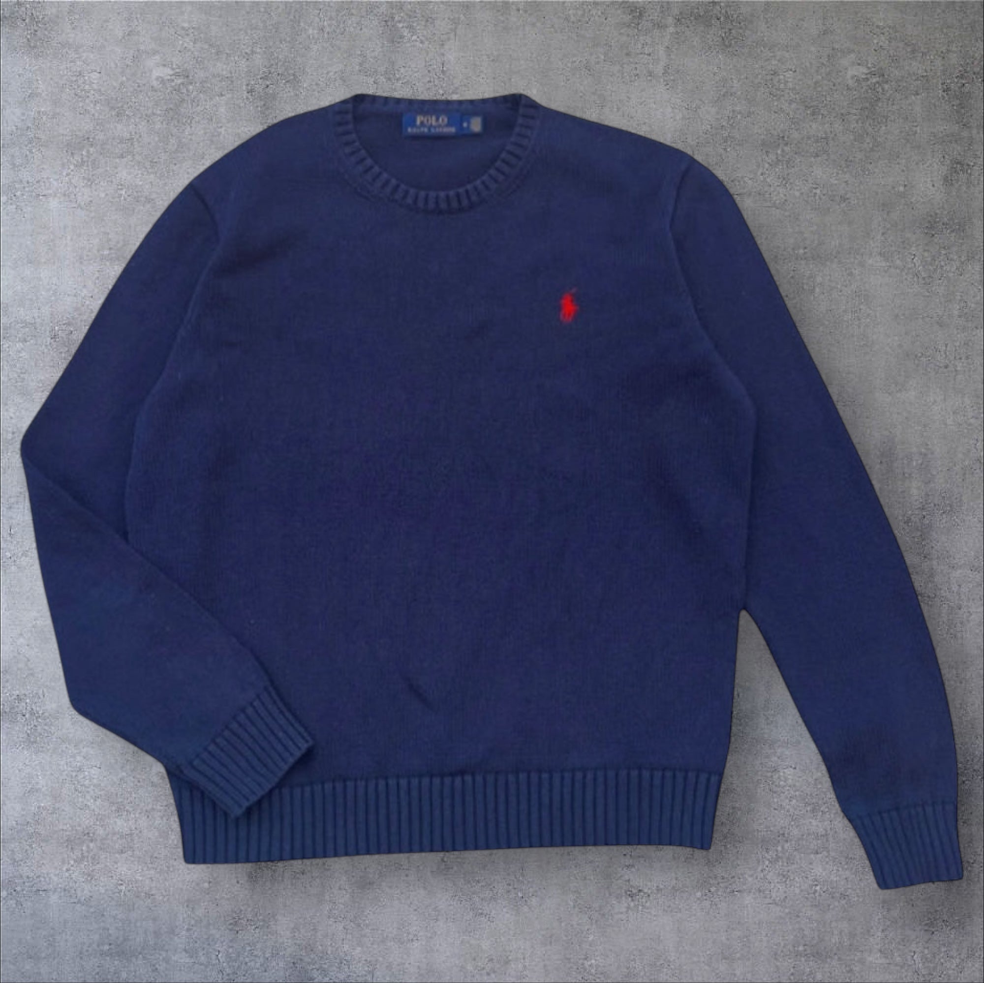 Polo Ralph Lauren Navy Blue classic sweater (red logo)