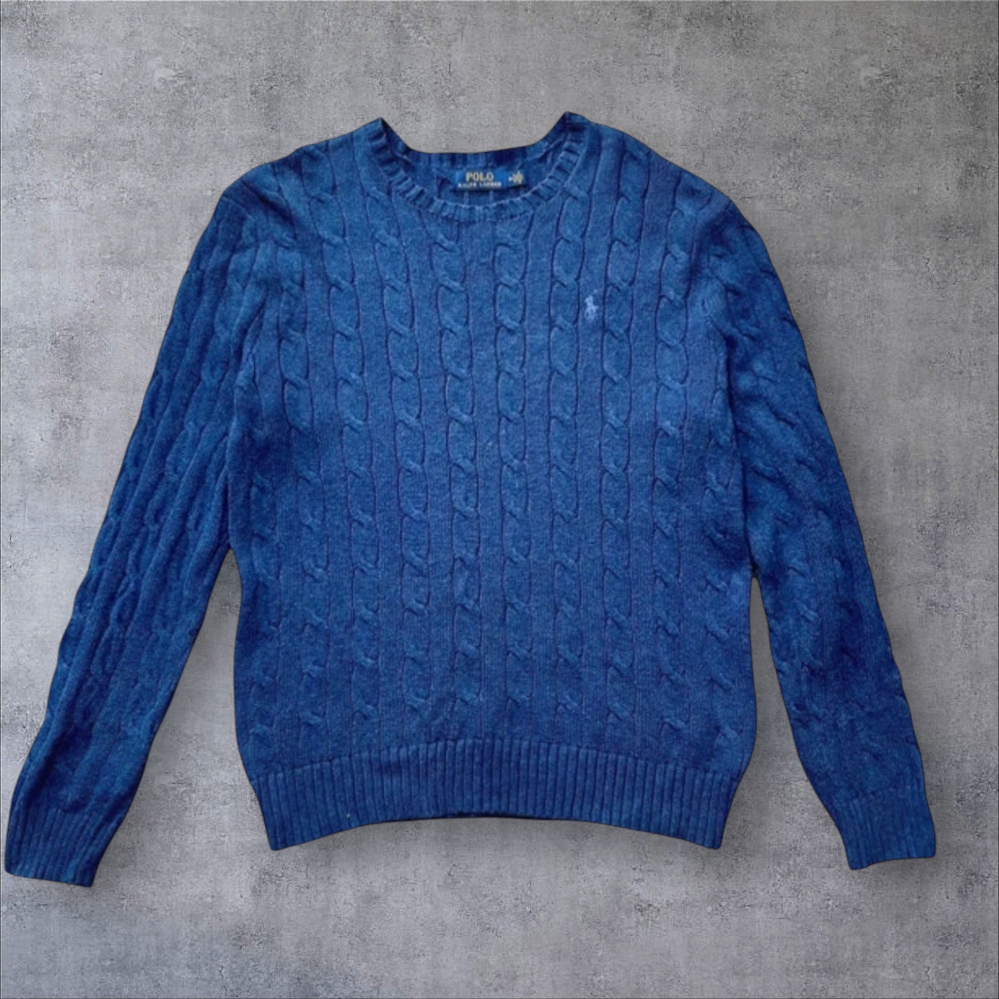 Polo Ralph Lauren Blue cotton cable knit sweater