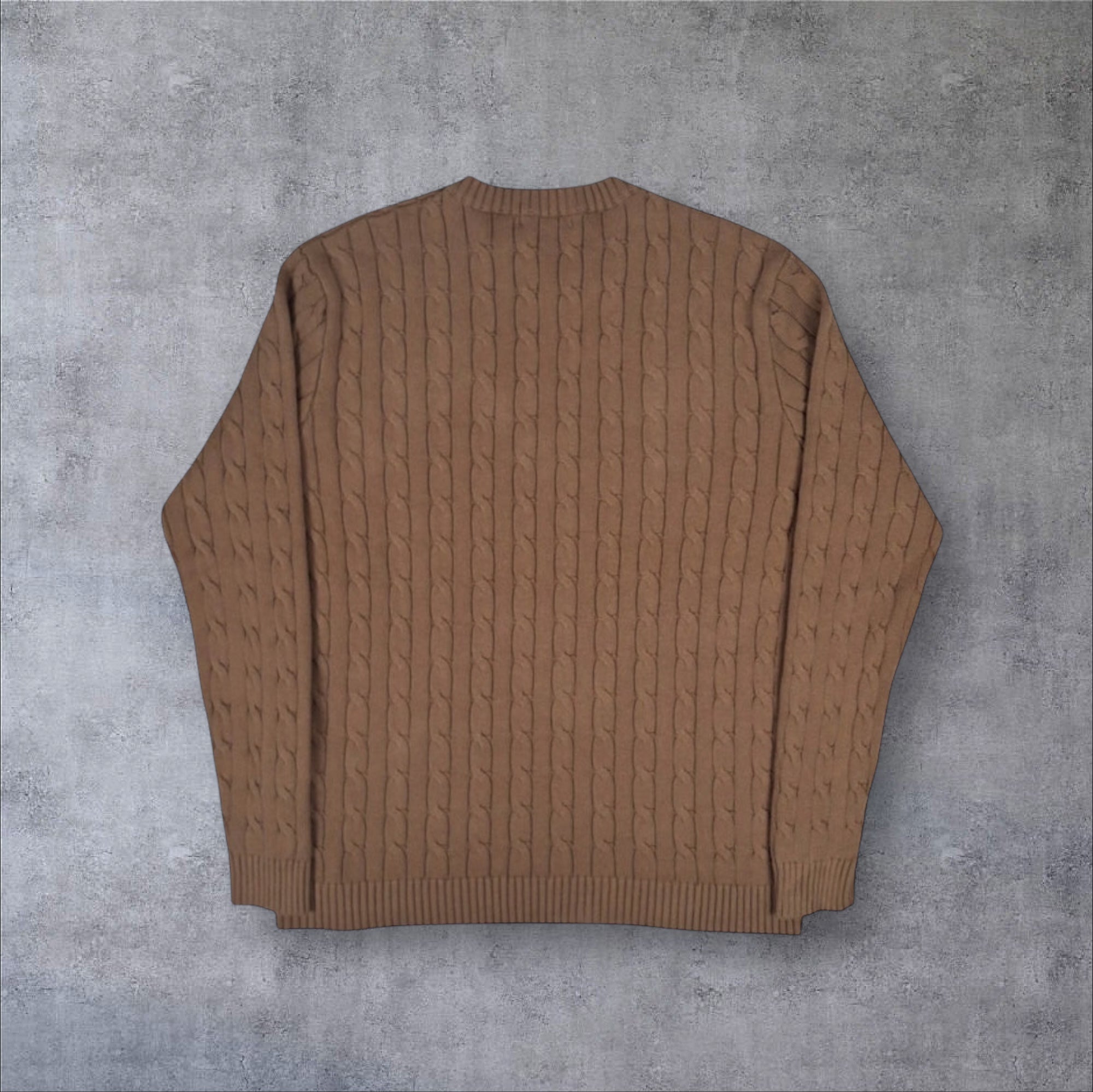 New Polo Ralph Lauren Brown cable knit sweater with tags