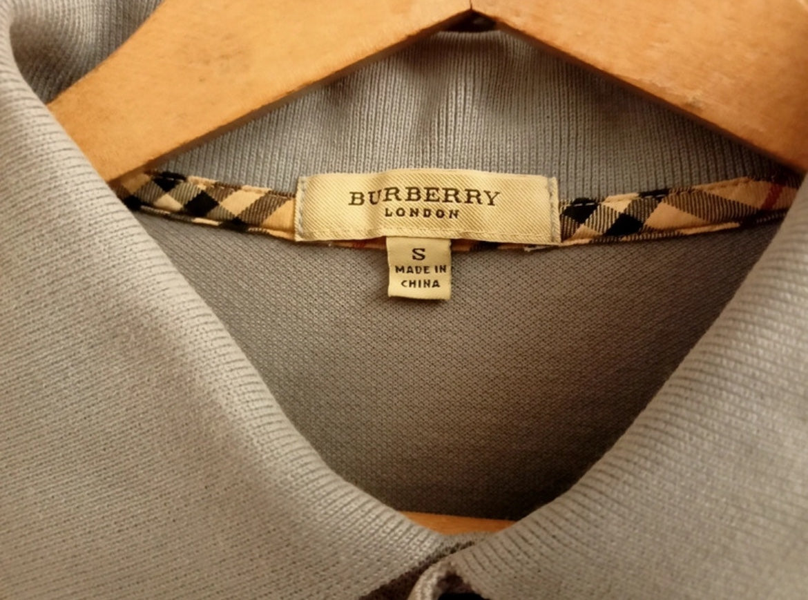 Burberry grey polo shirt