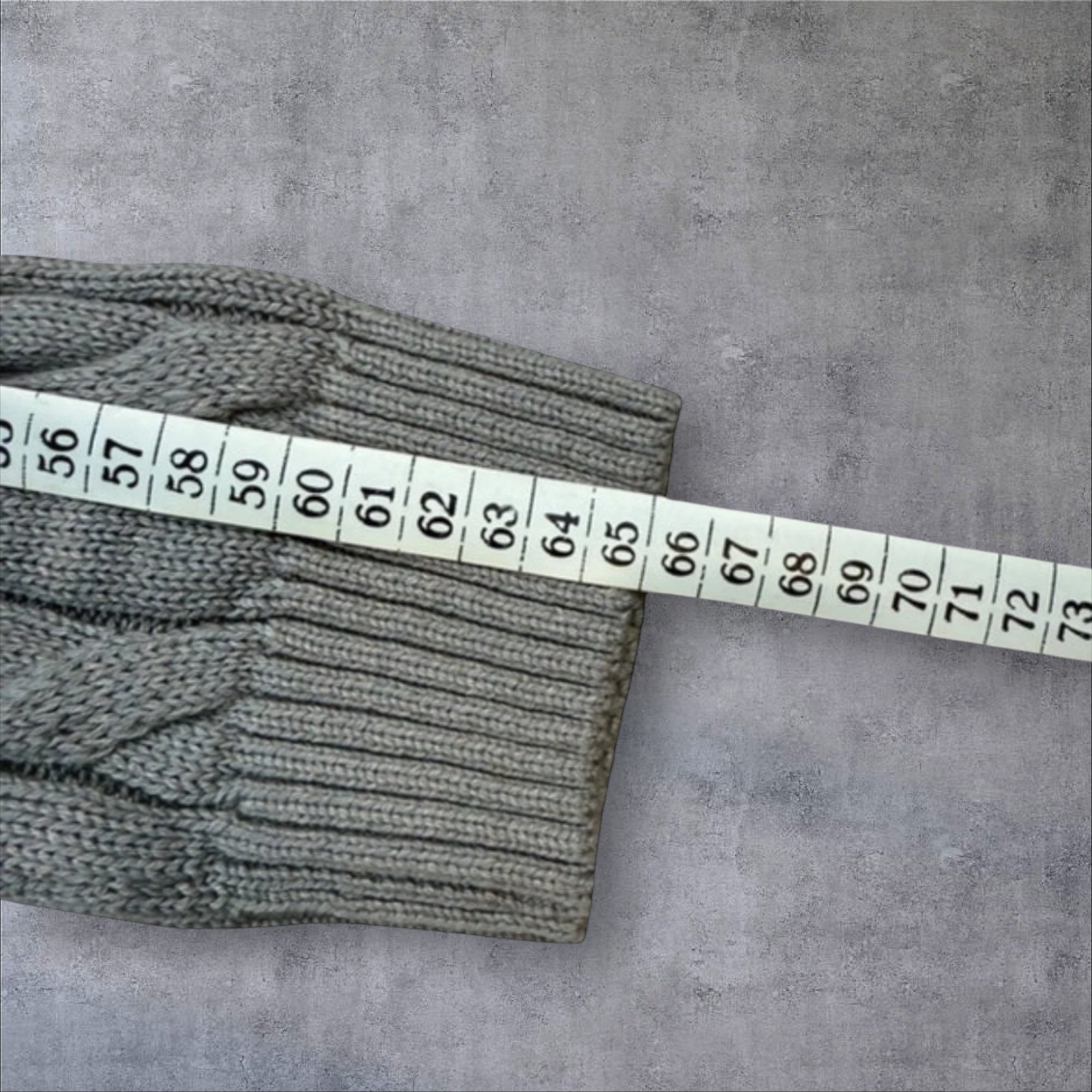 Polo Ralph Lauren grey cable knit 1/4 zip sweater