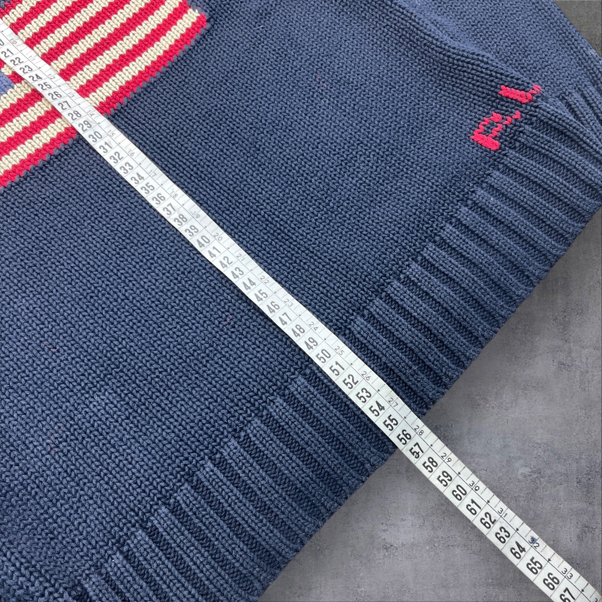 Ralph Lauren granatowy sweater America flag