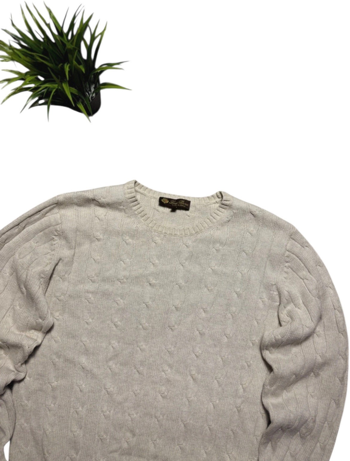 Loro piana cream crewneck sweater