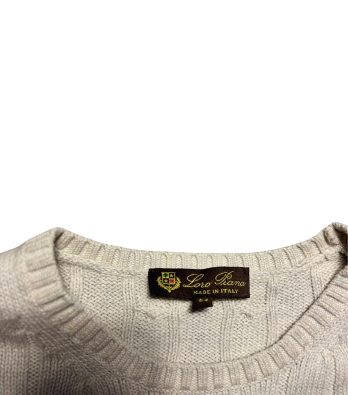 Loro piana cream crewneck sweater